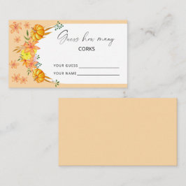 Tarjeta De Recepción Arco de calabaza - adivinen cuántos corchos juego