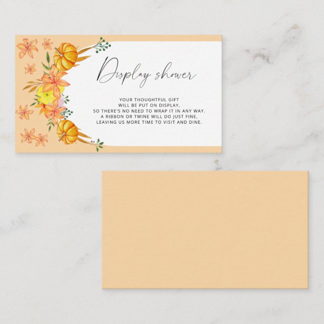 Tarjeta De Recepción Arco de calabaza - Pantalla de ducha (Anverso / Reverso)