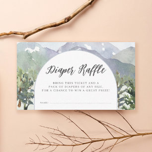 Tarjeta De Recepción Arco del bosque de la montaña Watercolor Diaper Ra