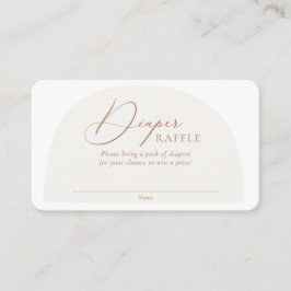 Tarjeta De Recepción Arco minimalista Boho Diaper Neutral Raffle