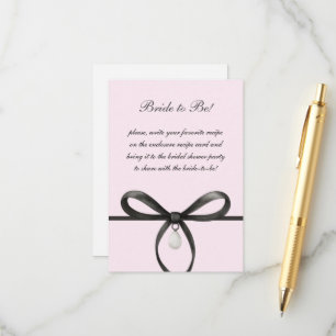 Tarjeta De Recepción Arco negro con perla al estilo old money para duch