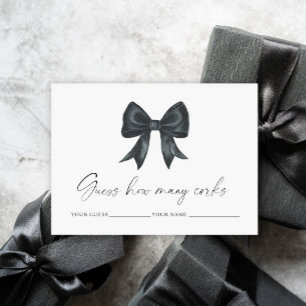 Tarjeta De Recepción Arco negro Cuántos corchos juego de novias