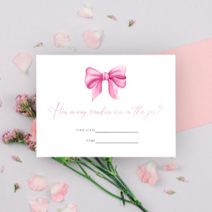 Tarjeta De Recepción Arco rosado - Adivinen cuántos cañones de juego