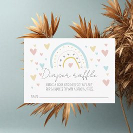 Tarjeta De Recepción Arcoiris acuático Hart Baby Shower Diaper Raffle