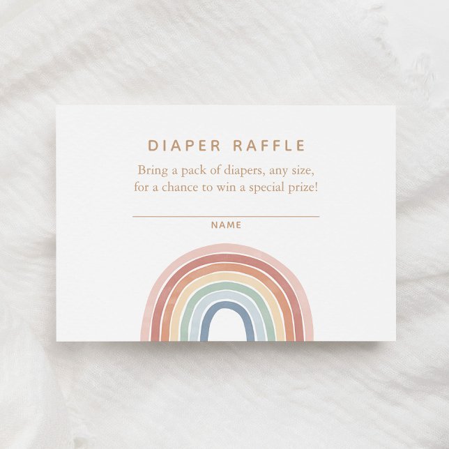 Tarjeta De Recepción Arcoiris Arcoiris Baby Shower Diaper Raffle Enclo (Subido por el creador)