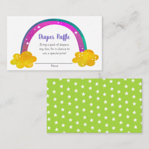 Tarjeta De Recepción Arcoiris Baby Shower Boho moderno cute Diaper Raff