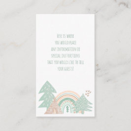 Tarjeta De Recepción Arcoiris de Boho Woodland