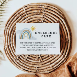 Tarjeta De Recepción Arcoiris de color de agua de Boho