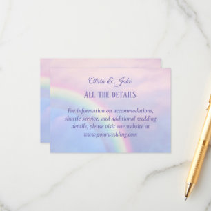 Tarjeta De Recepción Arcoiris de esperanza - pastel, boda