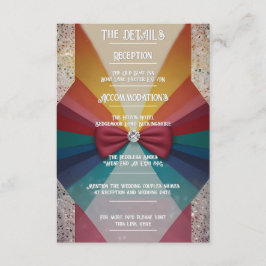 Tarjeta De Recepción Arcoíris Elegante Colorido