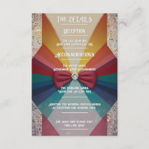 Tarjeta De Recepción Arcoíris Elegante Colorido