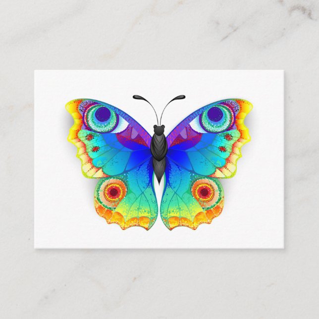Tarjeta De Recepción Arcoiris mariposa Peacock Eye (Anverso)