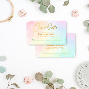 Tarjeta De Recepción Arcoiris pastoral oscuro bebé ducha de pañales rif