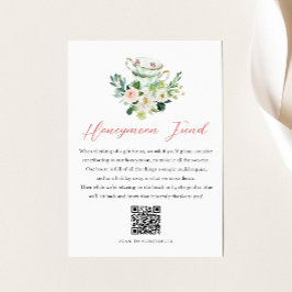 Tarjeta De Recepción ARIA Tea Fiesta Boda Honeymoon Fund Wish