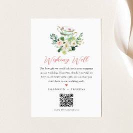 Tarjeta De Recepción ARIA Tea Fiesta Wee Well Enclosure Card