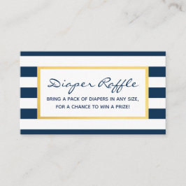 Tarjeta De Recepción Armada Náutica Stripes Baby Shower Diaper Raffle