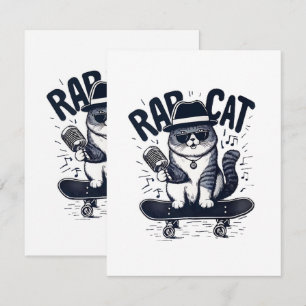 Tarjeta De Recepción Armonía de rap Cat
