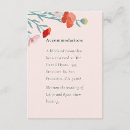 Tarjeta De Recepción Armonía floral