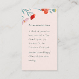 Tarjeta De Recepción Armonía floral