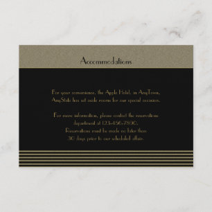 Tarjeta De Recepción Art Deco Boda Posh Insertar