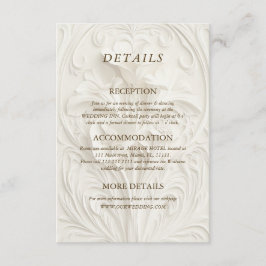 Tarjeta De Recepción Art Nouveau Elegant Floral Details