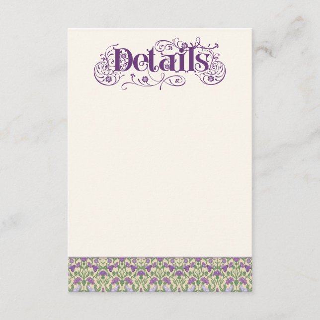 Tarjeta De Recepción Art Nouveau Elegant Lovebirds Light Yellow (Anverso)