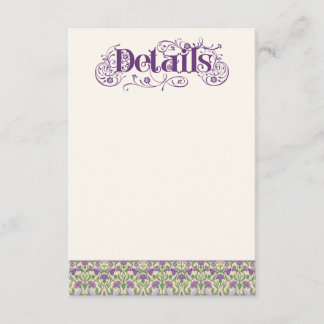 Tarjeta De Recepción Art Nouveau Elegantes Pájaros de Amor Amarillo Cla