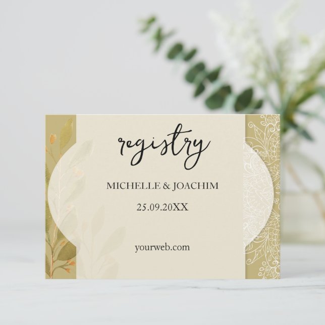 Tarjeta De Recepción Arte acuático del desierto mexicano artístico (Anverso de pie)