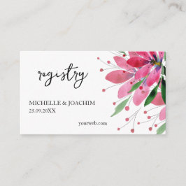 Tarjeta De Recepción Arte de acuarela rustico de Lotus Flores