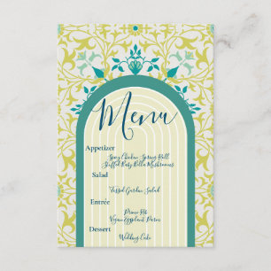 Tarjeta De Recepción Arte Floral Art Deco Art Nouveau de William Morris