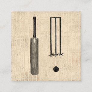Tarjeta De Recepción Arte ilustrado de la vieja muralla de críquet
