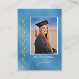 Tarjeta De Recepción Artistry Blue Graduation Party Invitation