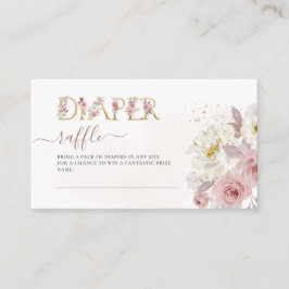 Tarjeta De Recepción ArtsApp H2 Dusty Rosa Rosa Diaper Raffle
