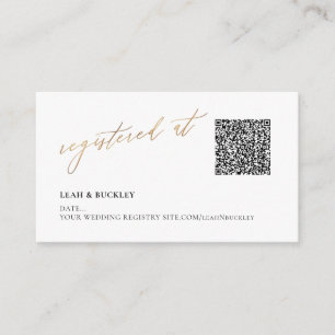 Tarjeta De Recepción ArtsApp Registro de código QR Caligrafía de oro fa