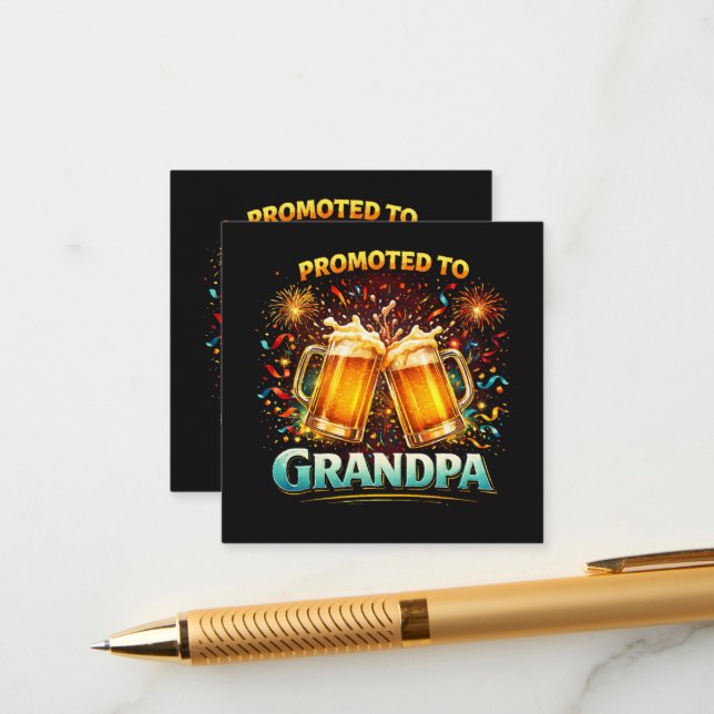 Tarjeta De Recepción Ascendido a Abuelo Futuro (Anverso/Reverso In Situ)