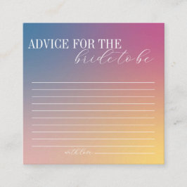 Tarjeta De Recepción Asesoramiento degradado púrpura para ducha de novi