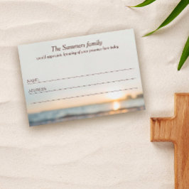 Tarjeta De Recepción Asistencia en Conch on Beach Memorial