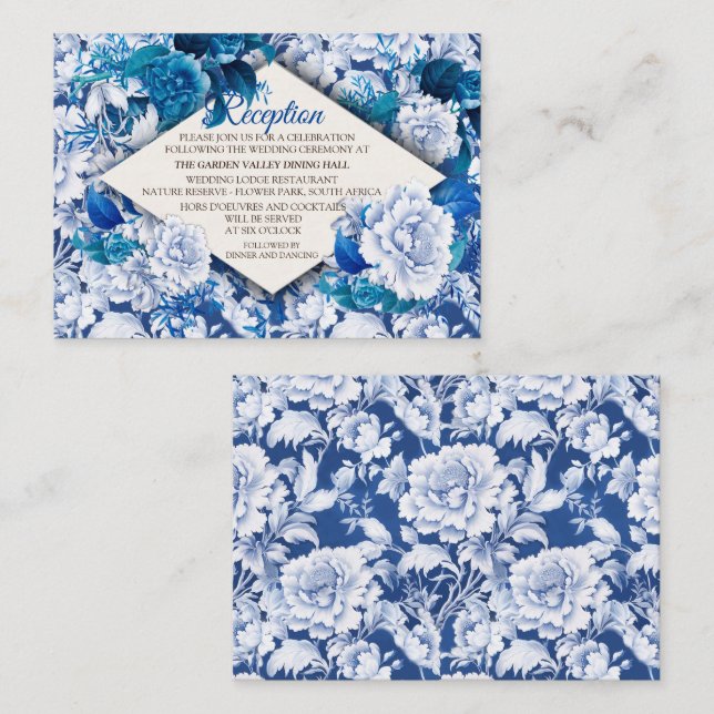 Tarjeta De Recepción Aspecto moderno y audaz de textura gris 3D metálic (Anverso / Reverso)