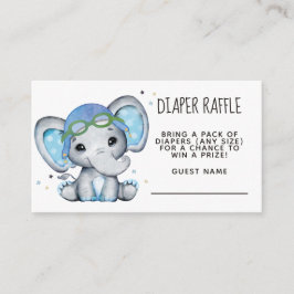 Tarjeta De Recepción Asqueroso Elefante Airplane Diaper Raffle