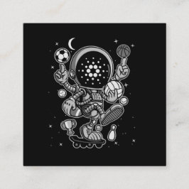 Tarjeta De Recepción Astronauta Cardano Coin-Crypto
