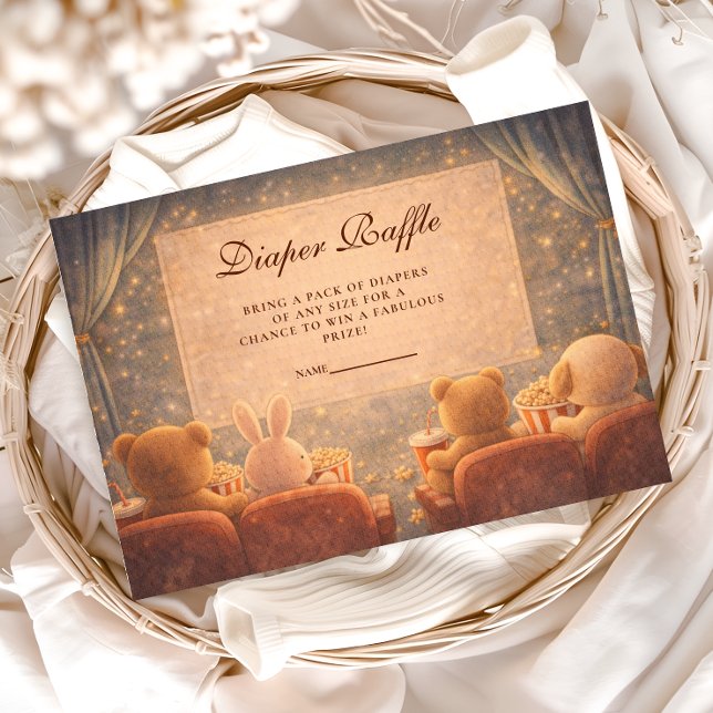 Tarjeta De Recepción At Home Movie Night Diapper Raffle (Subido por el creador)