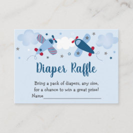 Tarjeta De Recepción Ataques de avión nubes Baby Shower Diaper Raffle