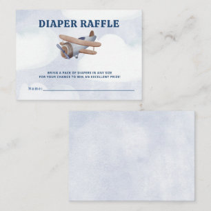 Tarjeta De Recepción Aterrizar pronto avión Baby Shower Diaper Raffle