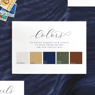 Tarjeta De Recepción Atuendo de Boda Minimalista Elegante 5 Colores