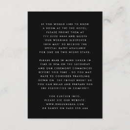 Tarjeta De Recepción Audénticos Nombres Ultra Modernos Gran Boda Simple