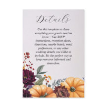 Autumance Elegance Boda Enclosure Card