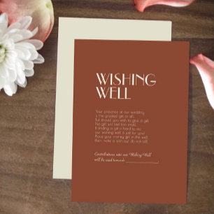 Tarjeta De Recepción Autumn Boho Deco Boda oxidado deseando lo mejor