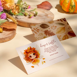 Tarjeta De Recepción Autumn Fairy Woodland Diaper Raffle