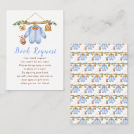 Tarjeta De Recepción Autumn Fall Clothes Line Boy Baby Shower