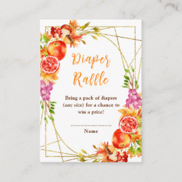 Tarjeta De Recepción Autumn Fall Harvest Baby Shower Diaper Raffle